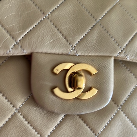 Chanel small double flap beige , in great condition - Picture 7 of 11